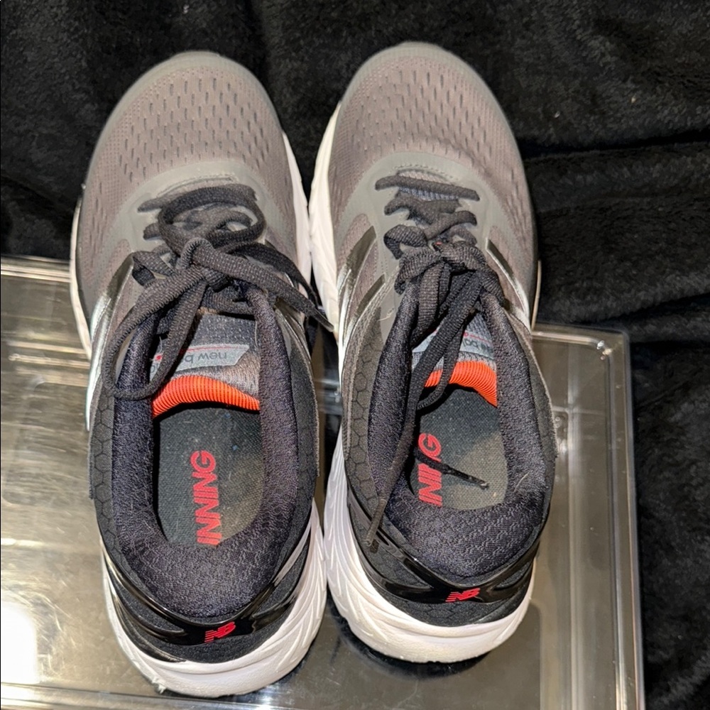 New Balance Charcoal and Black Athletic Sneakers - Picture 8 of 11